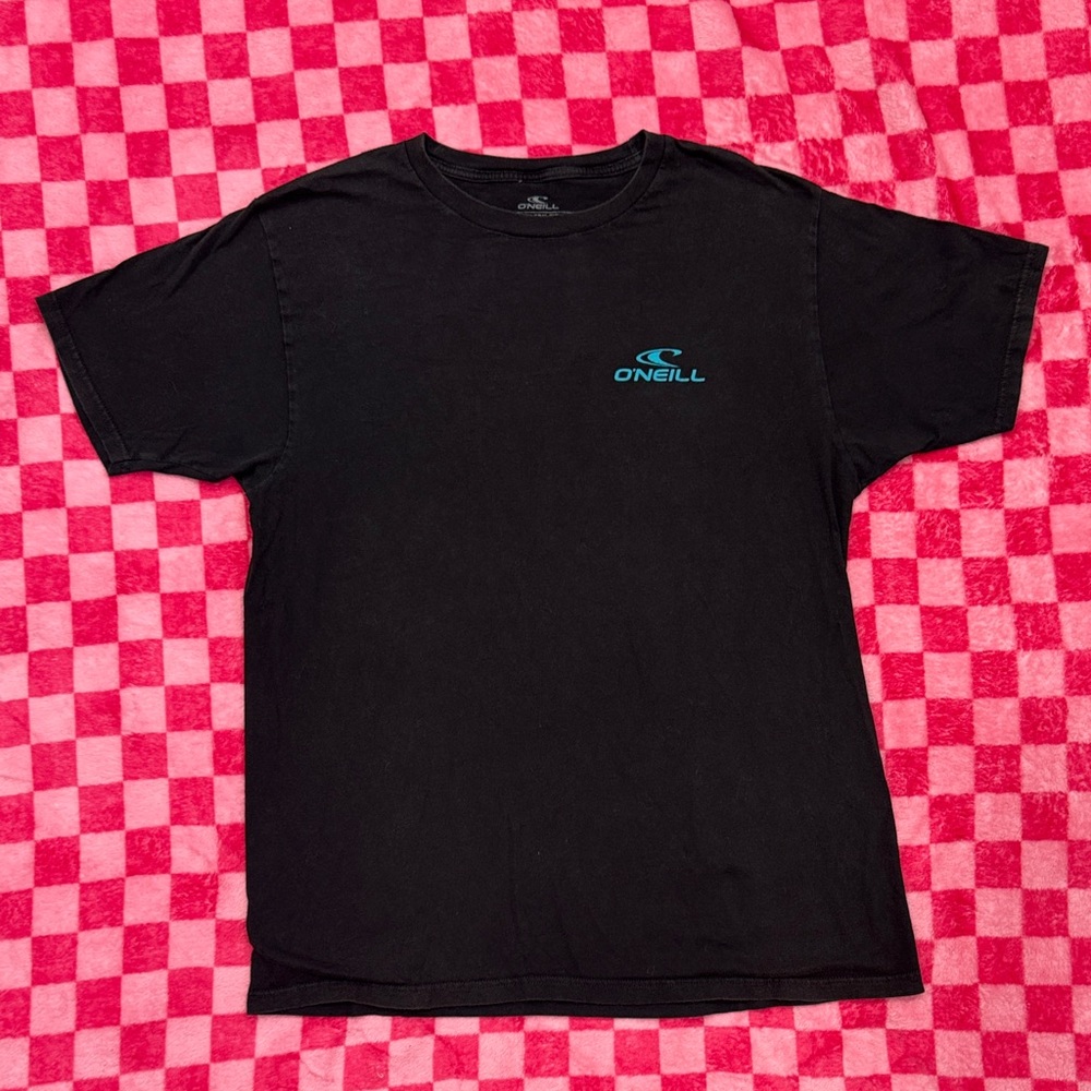 O'Neill Black T-Shirt with Teal Logo - Picture 1 of 7